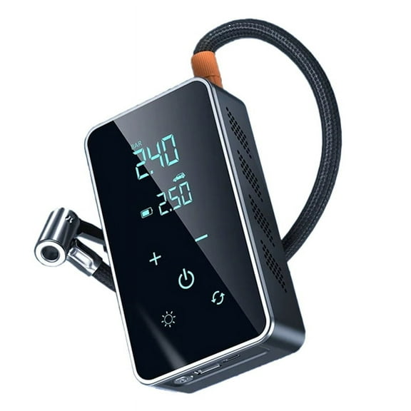Wireless Air Pump 150psi Touch Screen Portable Electric Tire Inflator for Car Bicycle Air Compressor Injector,1 * Electric Tire Inflator 1 * USB cable,Black