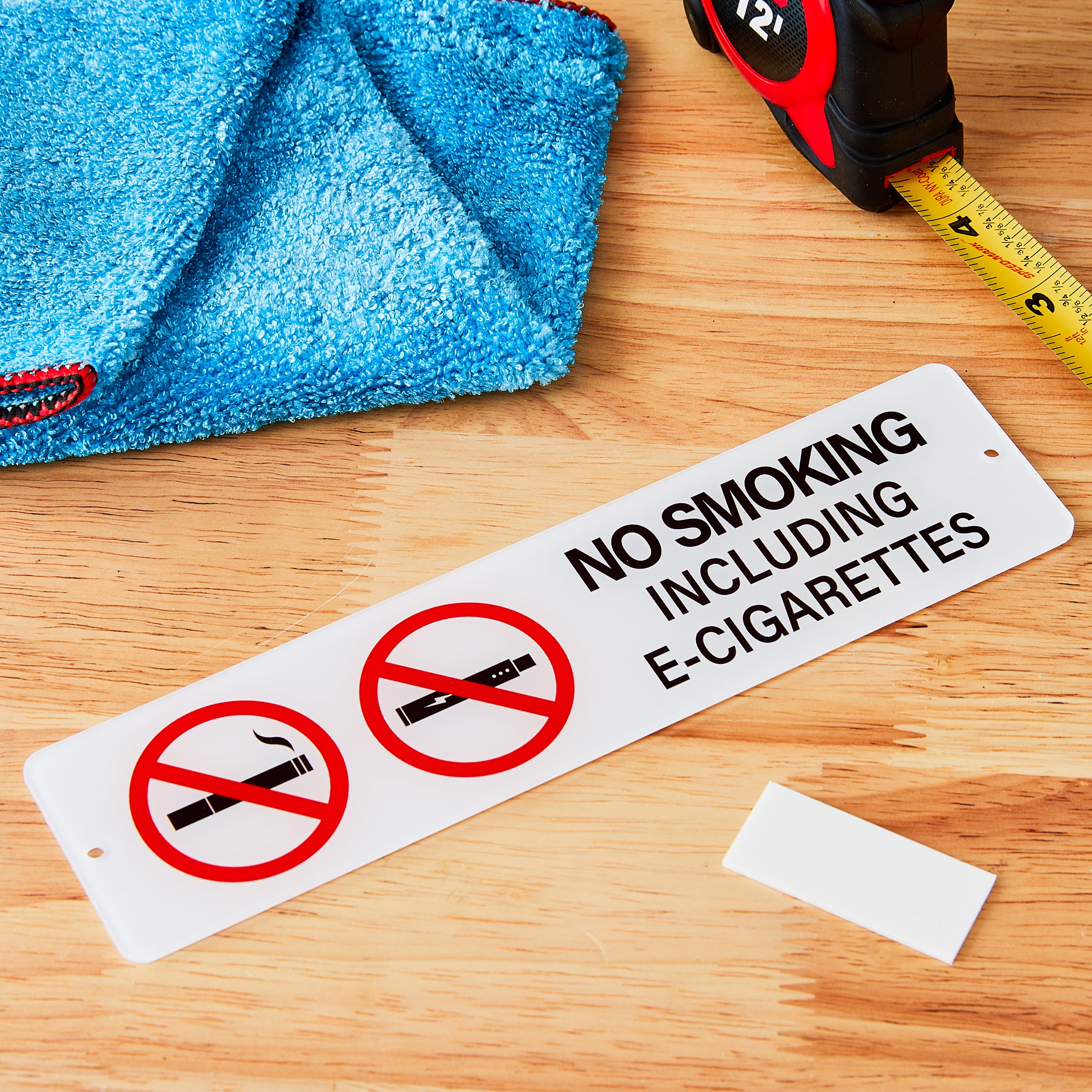 (2 pack) Pen+Gear NO SMOKING Sign,2×8 inches, Made of Acrylic, Suitatble for Public PLace