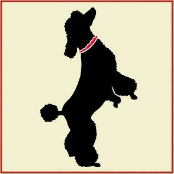 Poodle 1 Stencil - Dog Cat Feline Silhouette Dog Cat Animal Lover DIY Template Reusable Laser Cut Mylar Template for Painting Home Decor DIY Crafts - The Artful Stencil