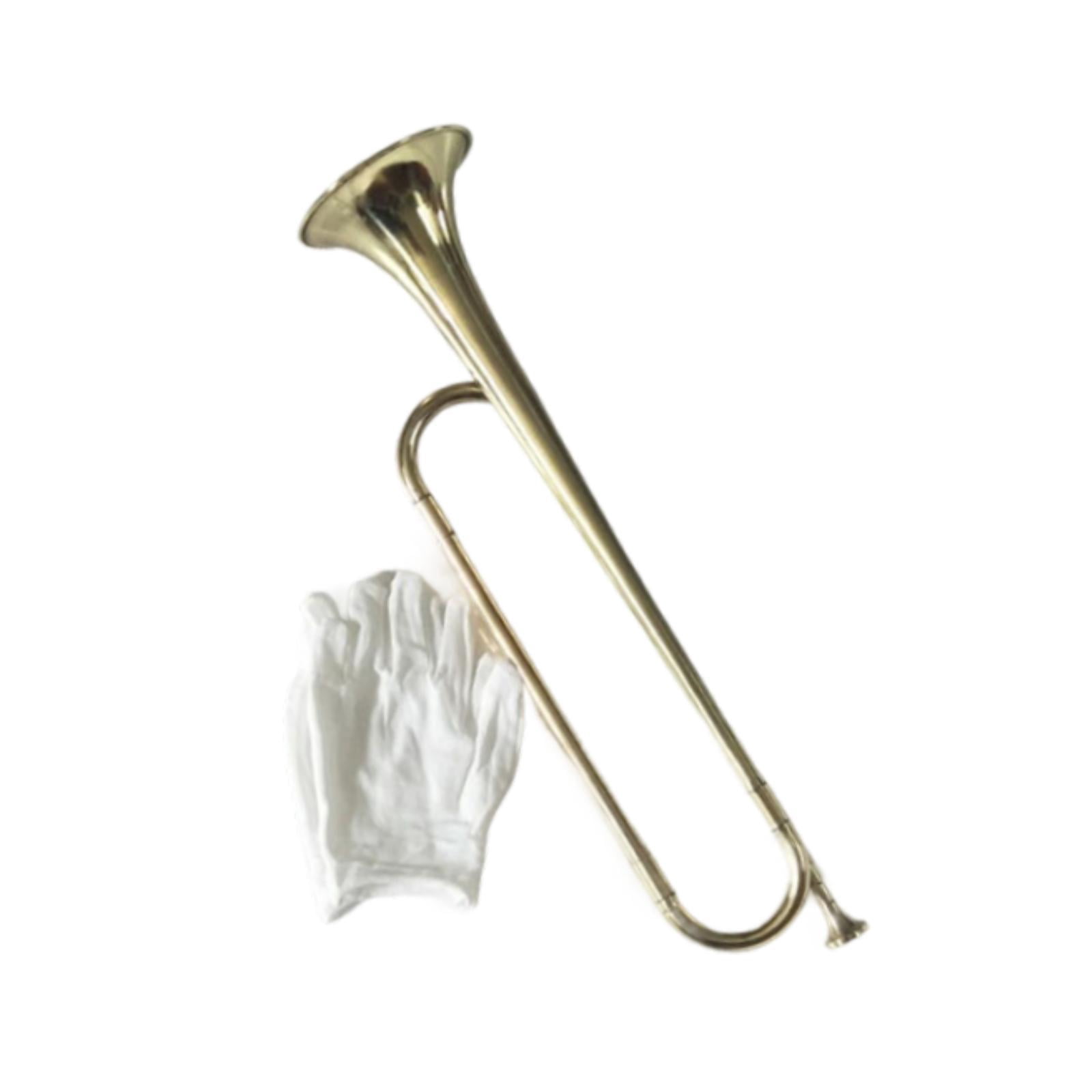 JWQFBC Bugle Drum Trumpet Professional Brass Gold Music Instrument for Performance Band