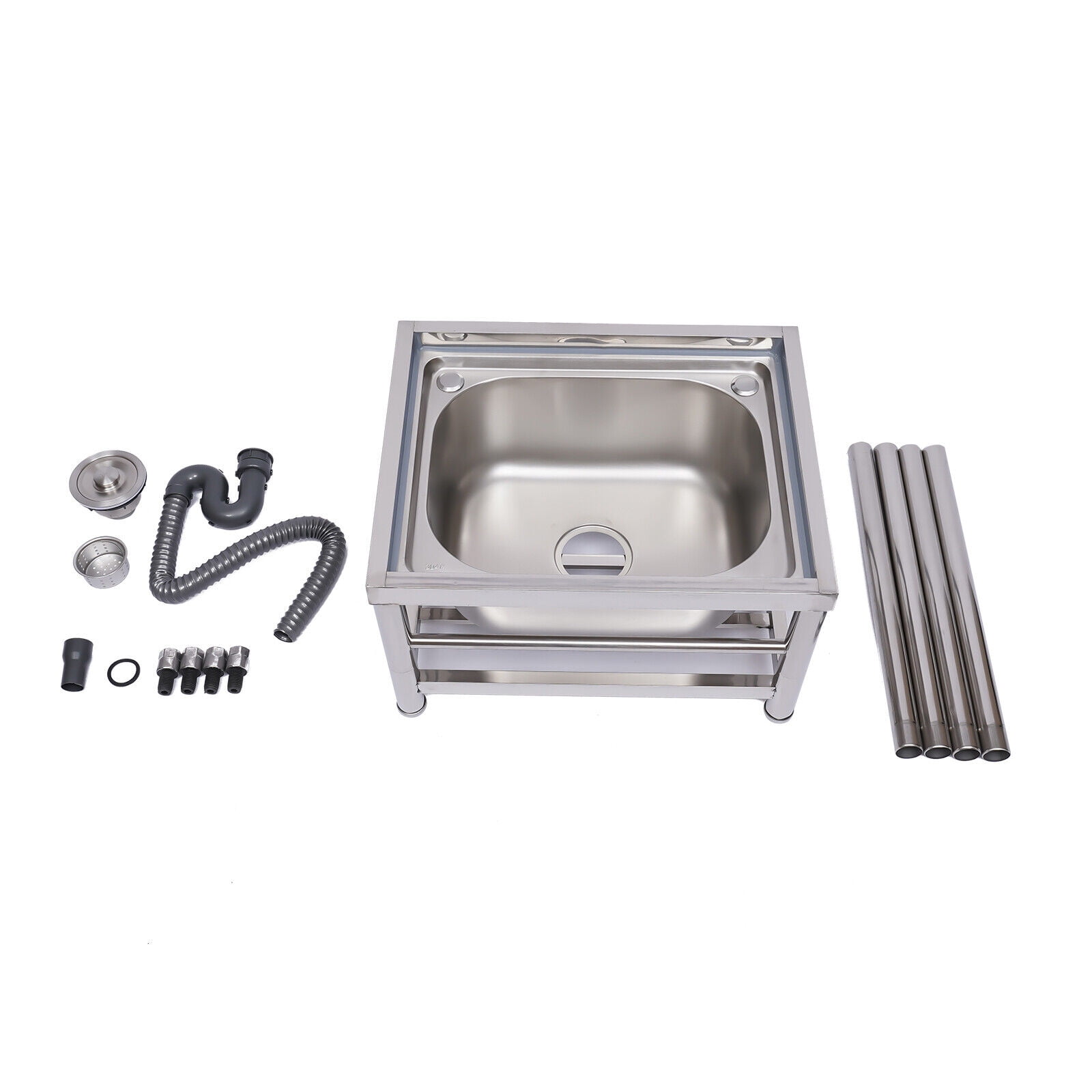 1 Compartment Commercial Utility Sink Stainless Steel Single Basin Kitchen Sink