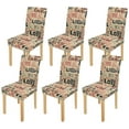 thumbnail image 1 of RYLABLUE Typographic Valentines Day Design Stretch Chair Cover Protector Seat Slipcover for Dining Room Hotel Wedding Party Set of 6, 1 of 5