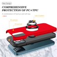 thumbnail image 2 of SZMLOGB Phone Case for iphone 13 Pro (6.1") with Ring Holder Shock Resistant Scratch Resistant PC Silicone Heavy Duty Protective Case-red, 2 of 6