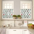 thumbnail image 4 of Christmas Plaid Curtain Valances Set Snowman Xmas Tree Kitchen Curtains 24&nbsp;inch Length Rod Pocket Valance and Tiers 3 Piece Set Small Bedroom Bathroom Laundry Decor, 4 of 7
