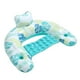 thumbnail image 4 of Silla flotante para piscina, silla flotante inflable para piscina con portavasos, alfombrilla reclinable de 42,5 "x 34,7" para viajes de vacaciones, p Azul Sunnimix Sillas flotantes para piscina, 4 of 8