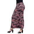 thumbnail image 5 of Women's 24Seven Comfort Apparel Paisley Print Fold Over Waist Maxi Skirt Color: Black Multi Size: MEDIUM, 5 of 5