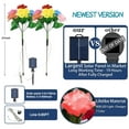 thumbnail image 3 of 2PCS Outdoor Solar Garden Stake Lights with 14 Rose Flowers, LED Flower Solar Powered Lights, Waterproof Multi-Color Solar Lights, 3 of 10