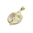 thumbnail image 6 of New 10k yellow gold nugget cross jesus pendant fine jewelry religious gift 1.9g, 6 of 12