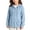 Light Blue, variant on Girls Hooded Sweater Jackets, Ribbed Zip up Hoodie with Side Pockets Fall Casual Solid Print Long Sleeve Sweatshirt with Hood, 15-16 Years