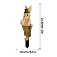 thumbnail image 4 of SUOKOM Easter Bunny Garden Stakes Easter Egg Dwarf Yard Signs for Easter Decorations Outdoor Spring Home Decor, 1PCS, 4 of 6