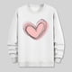 thumbnail image 4 of Amzcrzy Sudadera Para Hombre, Con Estampado De Corazones, Informal, De Manga Larga Y Cuello Redondo, Con Capucha, Color Blanco, Xl, 4 of 6