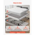 thumbnail image 3 of Heavy Duty Queen Size Box Spring Bed Frame, 3500 lbs Support, Metal Frame with Washable Cloth, 5” Mattress Base, Space Saving Design, 3 of 6