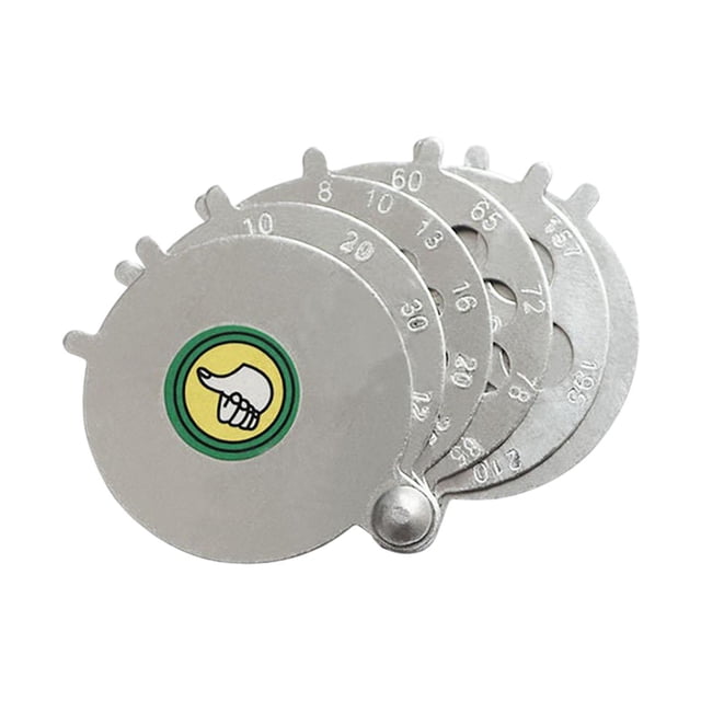 Herramienta para comparar forma y el tamaño de un diamante, regla de medición, guía de medición, calibre para fabricación de joyas, referencia de Hoja redonda