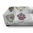 thumbnail image 3 of Artichoke Soft Flannel Fleece Blanket, Vegetables from Various Angles Agriculture Diet Food Watercolor Set, Cozy Plush for Indoor and Outdoor Use, 50" x 60", Magenta and Fern Green, by Ambesonne, 3 of 6