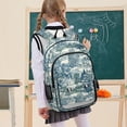 thumbnail image 7 of FORMRS Unisex School Backpack 17" Student Travel Bag with Laptop Compartment, Green Flourishing Garden, 7 of 7
