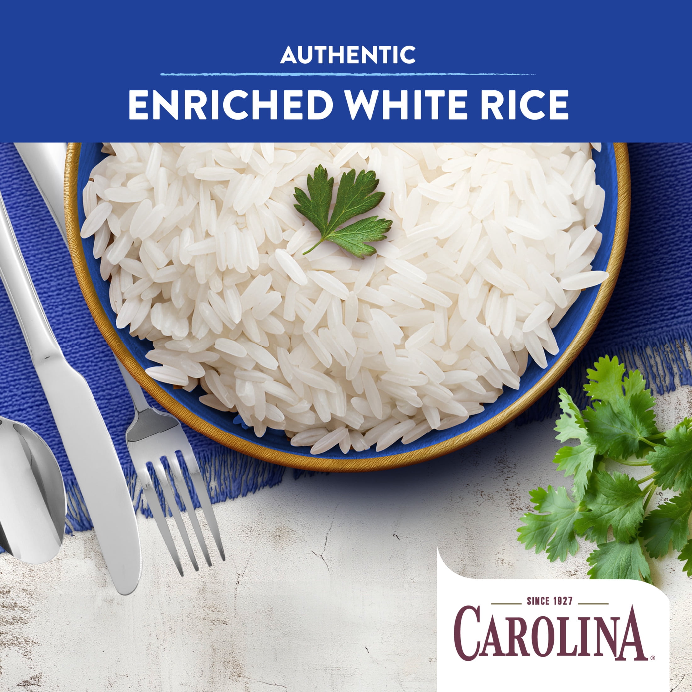 (2 pack) Carolina Enriched White Rice, Extra Long Grain, 20 lb Bag