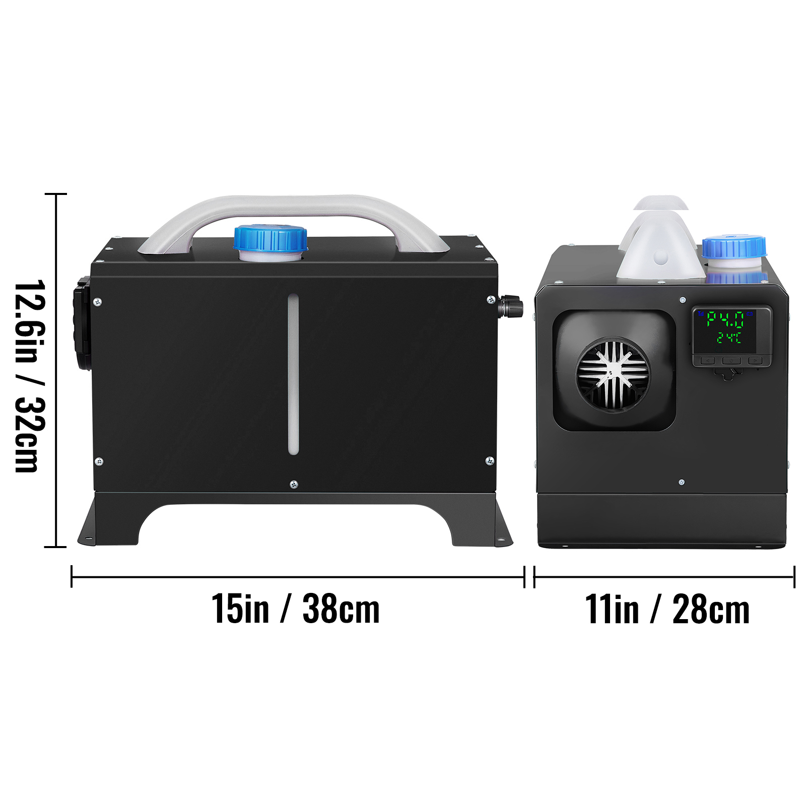 VEVOR Diesel Air Heater 8KW, All in One 12V Truck Heater, Parking Heater with Black LCD, Remote Control, Fast Heating Diesel Heater for RV Truck, Boat, Bus