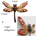 thumbnail image 2 of BVLFOOK Dragonfly Wall Art Decor, Metal Indoor Outdoor Fence Outside Hanging Decorations for Living Room Bedroom, 9 Inch 3 Pack, Hand-made Vibrant Ornament Sculpture for Patio Balcony, 2 of 6