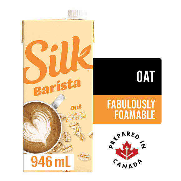 Silk Oat Barista, Original Flavour, Plant Based Dairy Free Milk, Shelf Stable, 946 mL