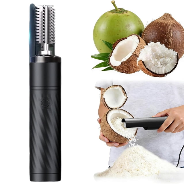 Weloille Cordless Electric Fish Scaler Remover, Multifunctional Electric Coconut Grinder, Rechargeable Waterproof Kitchen Tool for Fast Fish Scale Peeling Coconut Shredding