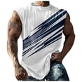 thumbnail image 2 of MNCEKFOD Mens Tank Tops Summer 2025 Casual Beach Vacation Color Block Print Top Vest Sleeveless Loose Fit Relaxed Fit Mens Vest Grey XXL, 2 of 6