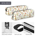thumbnail image 4 of Pofeuu Happy Easter Print Leather Pencil Case, Leather Pencil Pouch Large Capacity, Big Pencil Pouch with Zipper Vintage Pen Bag Fountain Pen Holder, 4 of 7