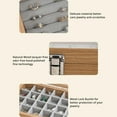 thumbnail image 5 of lanema Jewelry Storage Box for Women Wooden Necklace Rings Organization Case with Lid for Fashion Enthusiasts, 5 of 14