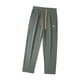 thumbnail image 5 of Pantalones deportivos para hombre, rectos, holgados, con cordón, informales, con cintura elástica, deportivos Talla XL Verde, 5 of 9