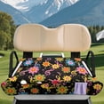 thumbnail image 3 of Uourmeti Golf Cart Seat 4 Pockets with Pockets, Compatible with Club Car Golf Cart Golf Carts Golf Cart Seat Covers(Floral Musical Note Pattern), 3 of 8