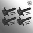 thumbnail image 4 of Renovators Supply Shed Door Hinge 5" Black Wrought Iron Antique Style Decorative Flush Mount Cast Iron Barn Door Shed Hinge w/Hardware Pack of 4, 4 of 5