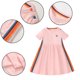 thumbnail image 4 of AJZIOJIRO Niños Vestido de verano de algodón para las niñas, falda de la princesa del partido del bebé 2-7Y, 4 of 9