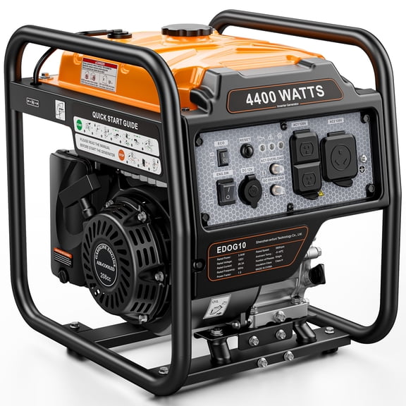 Efurden 4400-Watt Portable Inverter Generator, Gas Powered Generator with ECO Mode for Home Use and Camping, RV Ready, Low Noise