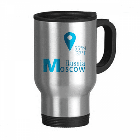

Moscow Geography Coordinates Trave Travel Mug Flip Lid Stainless Steel Cup Car Tumbler Thermos