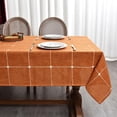 thumbnail image 1 of Linen Table Cloth Cotton Wheat Coffee Linen Tablecloth for Square Tables Heavy Weight Washable Farmhouse Soft Boho Tablecloth for Kitchen ; Table Linens (Wheat Coffee x ), 1 of 7