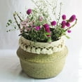 thumbnail image 3 of Storage Baskets Foldable Handmade Primary Color Tassel Straw Wicker Basket Flowerpot Basket Home Decor, 3 of 6