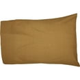 thumbnail image 2 of VHC Brands Stratton Star Cotton Primitive Bedding Appliqued Standard Pillow Case Set of 2, Dark Khaki Tan, 2 of 5