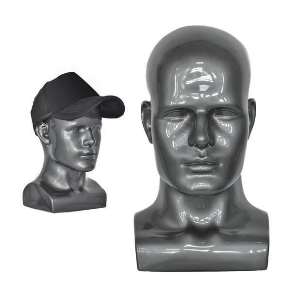 Cabeza de Maniquí Macarena Exhibición de Peluca Gafas Sombrero Modelo de Ca Gris