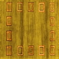 thumbnail image 1 of Ahgly Company Indoor Square Abstract Yellow Contemporary Area Rugs, 4' Square, 1 of 4