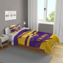Minnesota Vikings Slanted Stripe 4-Piece Twin Bed Set