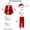 B, variant on Christmas Santa Claus Plush Costume, Holiday Dance Party Outfit, Red High End Clothes