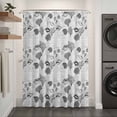 thumbnail image 3 of Xipuska Coastal Grey Shower Curtain - Water Repellent Fabric Shower Curtains Washable, Retro Ocean Coral Shell Starfish Seahorse Decorative Polyester Cloth Bathroom Curtains Modern Bath Decor 66"x72", 3 of 6