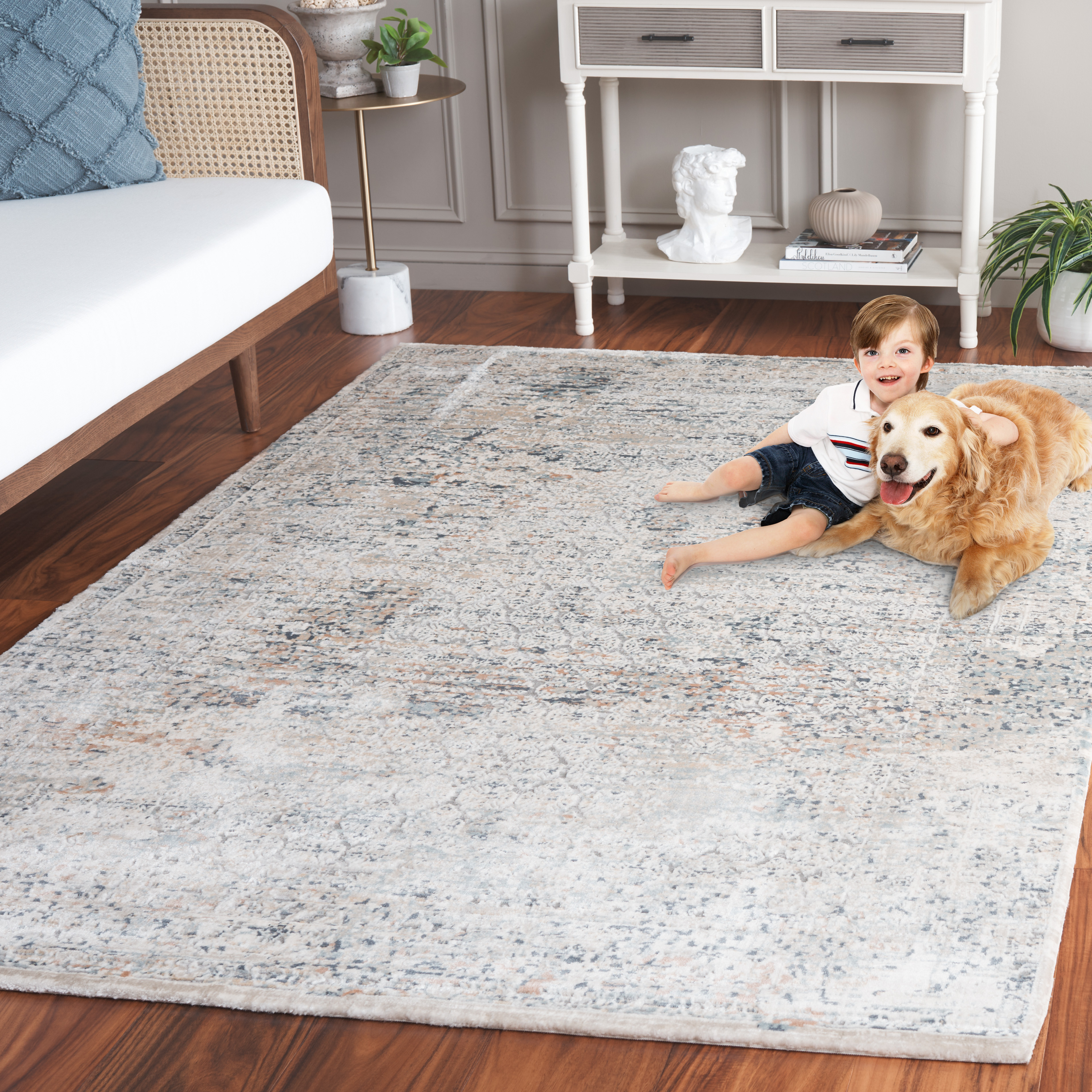 SAFAVIEH Cosmopolitan Jazmyn Medallion Area Rug, Cream/Beige, 4' x 6'