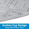 thumbnail image 5 of Duck Brand 17" x 36" PVC Safety Grip Bathtub Mat with Suction Cups, Gray, 5 of 16