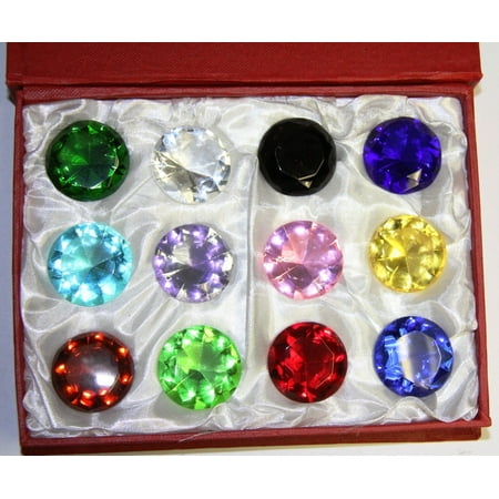 Optical Crystal Diamond Paperweight - Mother's Day Special: Diamond Glass Paperweights 12pcs - 30mm, DIMENSIONS:30mm By Gift Square