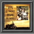 thumbnail image 3 of Classic Motorcycle "Life is Short" Sunset with Personalized Picture Frame, 10X10 9762, 3 of 6