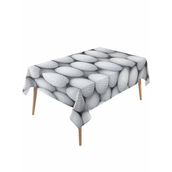 Golf Table Cloth, Waterproof Tablecloth for Rectangle Tables, Modern Geometric Abstract Balls Textured Reusable Washable Fabric Table Cover for Restaurant Kitchen Dining Tables 54"x108"