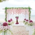 thumbnail image 3 of MQOUO 6Pcs Wisteria Garland Artificial Flowers Garland Fake Hanging Wisteria Vines Rattan Silk Hanging Flower Vines for Home Garden Outdoor Wedding Arch Party Ceremony Total 35.4Ft (Purple), 3 of 13