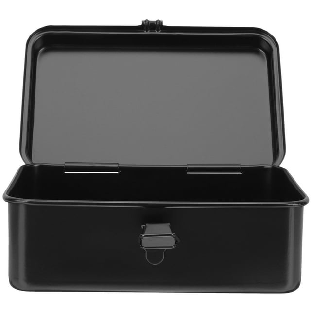 Minkissy Boîte à Outils Portative Petite Résistante à la Rouille en Fer Noire pour Usage Domestique 1 Ensemble