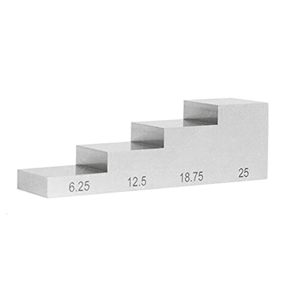 Ciwanning 4 Step 6.25mm 12.5mm 18.75mm 25mm =Test Calibration Block 1018 Stainless Steel