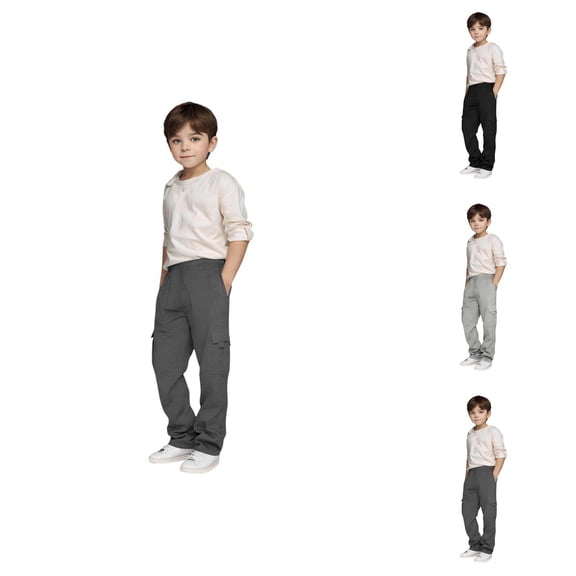 Solid Color Sweatpants Children's Casual Sports Boys Drawstring Sweatpants Kids Pants